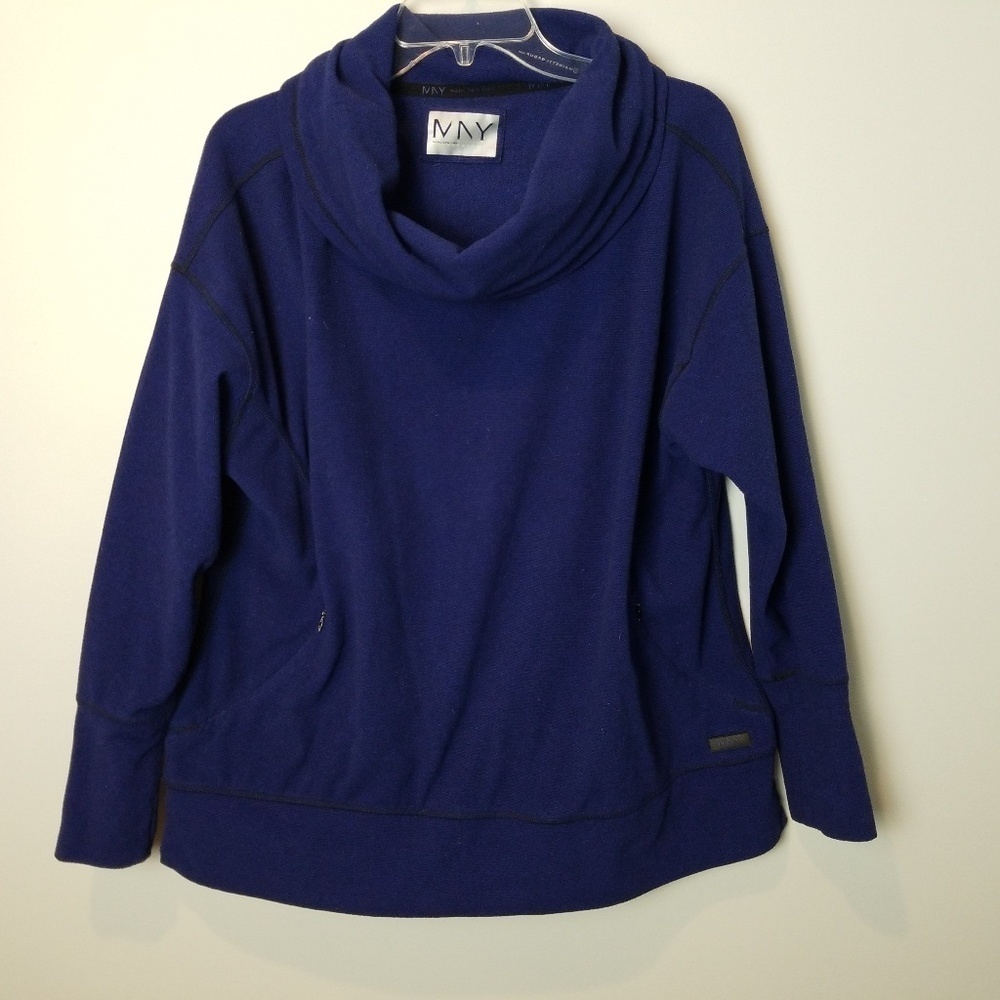 Marc New York Performance Cowl Neck blue sweatshirt